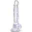KING COCK - CLEAR REALISTIC PENIS WITH BALLS 16.5 CM TRANSPARENT